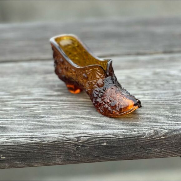 Vintage Amber Victorian Shoe Boot - Picture 7 of 12